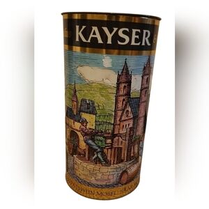 Vintage Julius Kayser & Co. Wine Canister Tin Germany 13.5 " x 7"
